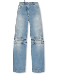 The Attico - Jeans With Split Legs, , Light - Lyst