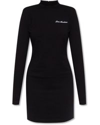 Love Moschino Dress With Logo - Black