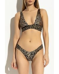 Versace - Animal Print Bikini Bottom - Lyst