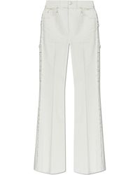 McQueen - Jeans With Raw Finish - Lyst