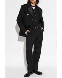 Versace - Wool Vest With Appliqués - Lyst