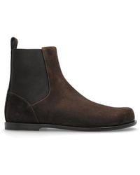 Fendi - Suede Ankle Boots 'Ff Squared' - Lyst