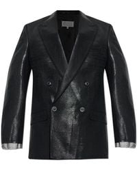 Maison Margiela - Double-Breasted Blazer With A Shiny Finish - Lyst