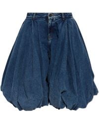 Balenciaga - Denim Skirt-Shorts - Lyst