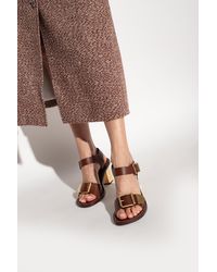 Chloé - Leather Heeled Sandals - Lyst