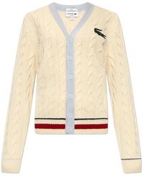 Lacoste - Cardigan With Logo, ' - Lyst