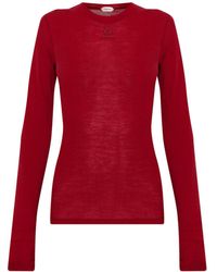 Versace - Wool Top With Logo - Lyst