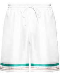 CASABLANCA - Silk Shorts With Print - Lyst