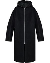 Rick Owens - Wool Coat With Hood - Lyst