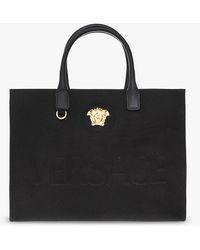 Versace - Shopper Bag With Logo - Lyst