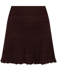 Self-Portrait - Short Skirt With Decorative Weave - Lyst