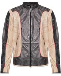 DIESEL - Leather Jacket 'L-Evert' - Lyst