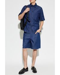 Givenchy - Denim Short-Sleeve Shirt - Lyst