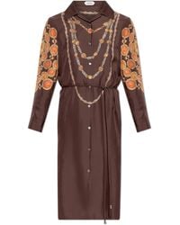 Versace - Silk Dress With "The Lover" Print - Lyst