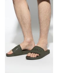 Versace - Rubber Flip-Flops With A Raised Logo - Lyst