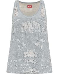 DIESEL - Denim Top E-Dalby-Fsg - Lyst
