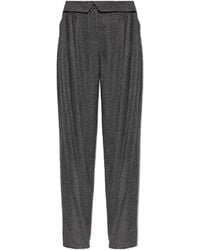 Emporio Armani - Trousers With Lurex Thread - Lyst
