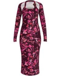 Versace Jeans Couture - Dress With "Barocco" Print - Lyst