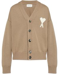 Ami Paris - Cardigan With Logo - Lyst