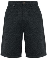 CASABLANCA - Denim Shorts With Monogram - Lyst