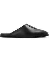 Givenchy - Leather Slides With Logo - Lyst
