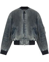 Balenciaga - 'Bomber' Denim Jacket - Lyst
