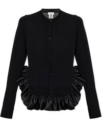 Comme des Garçons - Wool Cardigan With Ruffle - Lyst