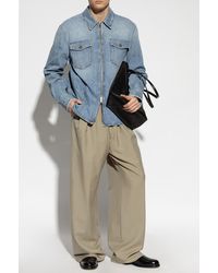 Versace - Denim Shirt With 'Vintage' Effect - Lyst