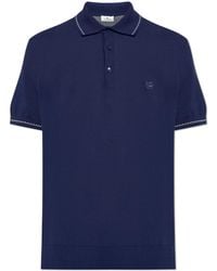 Etro - Cotton Polo Shirt With Embroidered Logo - Lyst