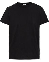 Moncler - T-Shirt With Logo On The Sleeve - Lyst