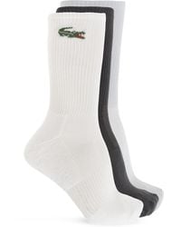Lacoste - Three-Pack Of Socks With Logo - Lyst