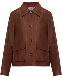 Marni - Jacket With Contrast Stitching - Lyst