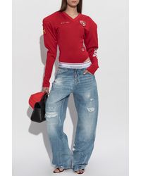 DSquared² - Top With Shoulder Pads - Lyst