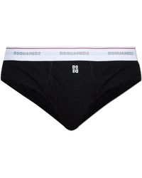 DSquared² - Ribbed Briefs With Logo - Lyst