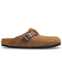 Birkenstock - Boston Vl/Shearling Slides - Lyst