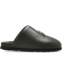 Givenchy - Leather Slides With Logo Patch - Lyst