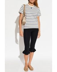 Tory Burch - Striped Pattern T-Shirt - Lyst