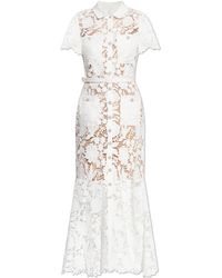 Self-Portrait - Lace Dress With Belt - Lyst