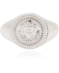 Versace - Signet Ring With Medusa Face, - Lyst