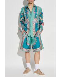 Versace - Silk Shirt With "Coral Theatre" Print - Lyst