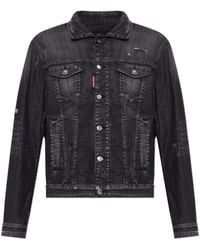 DSquared² - Denim Jacket With A Vintage Effect - Lyst