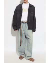 Balenciaga - Size Sticker Oversized Denim Jacket - Lyst