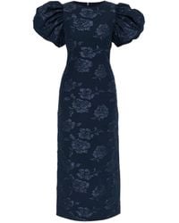 ROTATE BIRGER CHRISTENSEN - Dress With Puff Sleeves - Lyst