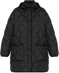 Woolrich - Down Jacket With Detachable Hood - Lyst