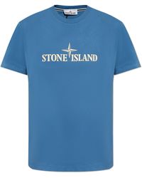 Stone Island - T-shirt With Logo, - Lyst