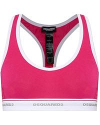 DSquared² - Lingerie Top With Logo - Lyst