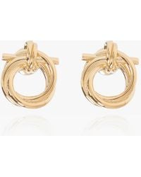 Ferragamo - Logo-Shaped Earrings - Lyst