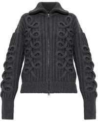Etro - Wool Cardigan With Stand-Up Collar - Lyst