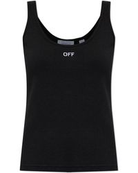 Off-White c/o Virgil Abloh - Ribbed Top With Embroidered Logo - Lyst