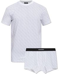 DSquared² - Set From The 'Underwear' Line: T-Shirt And Boxer Shorts - Lyst